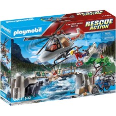 Playmobil Canyon Copter Helicopter Rescue 70663 Figure And Vehicle Toy 79pc