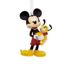 Hallmark Christmas Ornament (disney Mickey Mouse Holding Puppy)