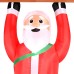 6.5' Hanging Santa Inflatable Lighted Swinging Legs Outdoor Yard Christmas Decor