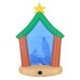 Inflate 7 Ft Nativity Silhouette Scene With Swirling Lights Holiday Time
