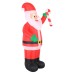 Occasions 7' Inflatable Swirling Lights Santa With Candy Cane Yard Decoration
