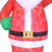 Occasions 7' Inflatable Swirling Lights Santa With Candy Cane Yard Decoration
