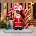 Airblown Inflatables Christmas 6 Foot Phots With Santa Claus Scene Decorations