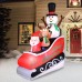 8 Ft Height Santa Sleigh Ride Inflatable Outdoor Decoration