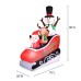 8 Ft Height Santa Sleigh Ride Inflatable Outdoor Decoration