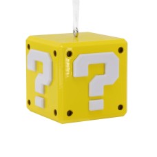 Hallmark Nintendo Super Mario Question ? Block Premium Metal Boxed Ornament