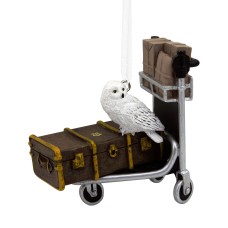 Hallmark 2023 Harry Potter Luggage Trolley With Hedwig Ornament Exclusive