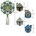 Hallmark Ornaments Star Wars The Mandalorian 4 Helmet Set + Grogu Tree Topper 