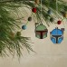 Hallmark Ornaments Star Wars The Mandalorian 4 Helmet Set + Grogu Tree Topper 