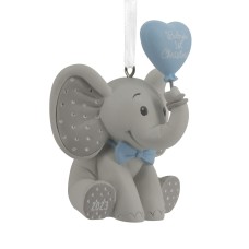 Hallmark Baby Boy's First Christmas Elephant 2023 Ornament
