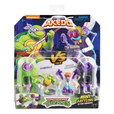 Akedo Teenage Mutant Ninja Turtles Donatello Vs Baxter Stockman Mini Figure Set 
