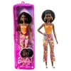 Barbie Fashionistas Doll #198 With Petite Body, Curly Black Hair, Retro Floral