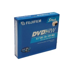 Dvd-rw Fujifilm Discs Disks Dvds 120 Min 4.7gb Jewel Cases Brand New Pack Of 5