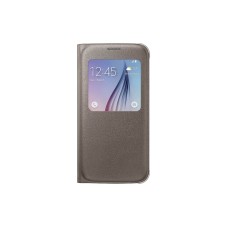 Samsung Galaxy S6 Silver/Grey S-view Flip Cover Protect Window Folio Case