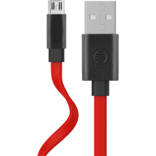 At&t Certified 3 Feet Charge-sync Cable For Micro Usb- Red