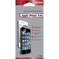 NEW WriteRight CRC94059 Screen Fitted Protector For Apple IPhone 4, 4S - 2 Pack