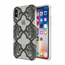 Incipio KKIPH-003-LFBCProtective Printed Case For IPhone X - Lace Pattern/Fishnet/Black/Clear