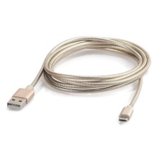 Flexible Metal Sync & Charge Cable With Micro-usb Android 5ft