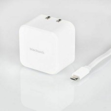 Blackweb 3.1a Wall Charger With Tangle Free Micro Usb Sync & Charge Cable 3 Ft.